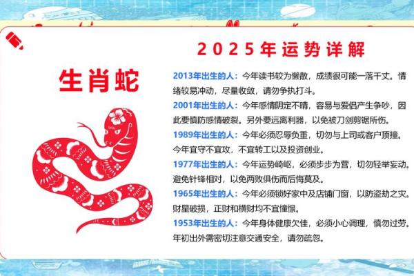 属蛇2001男孩2025年运势
